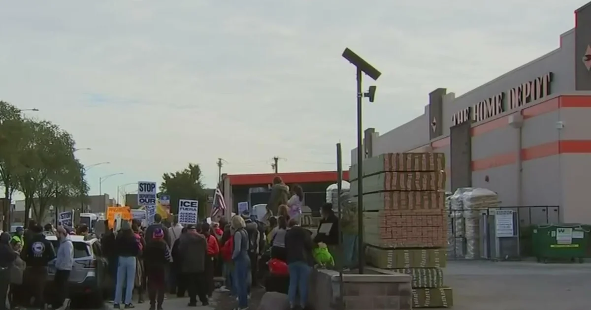 Home Depot protest