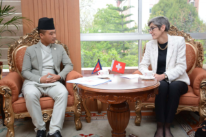 Sudhan with Swiss Envoy