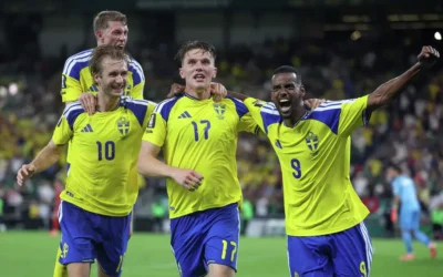 Sweden gets 2 goals from Yasin Ayari and pounds Tunisia 5-1 to move atop World Cup Group F
