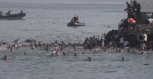 Migrants crossed into Spanish territory of Ceuta