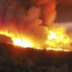 Fire in Calaveras County, California