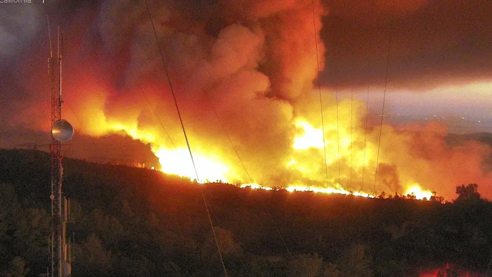 Fire in Calaveras County, California