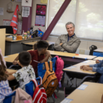 Newsom with Student