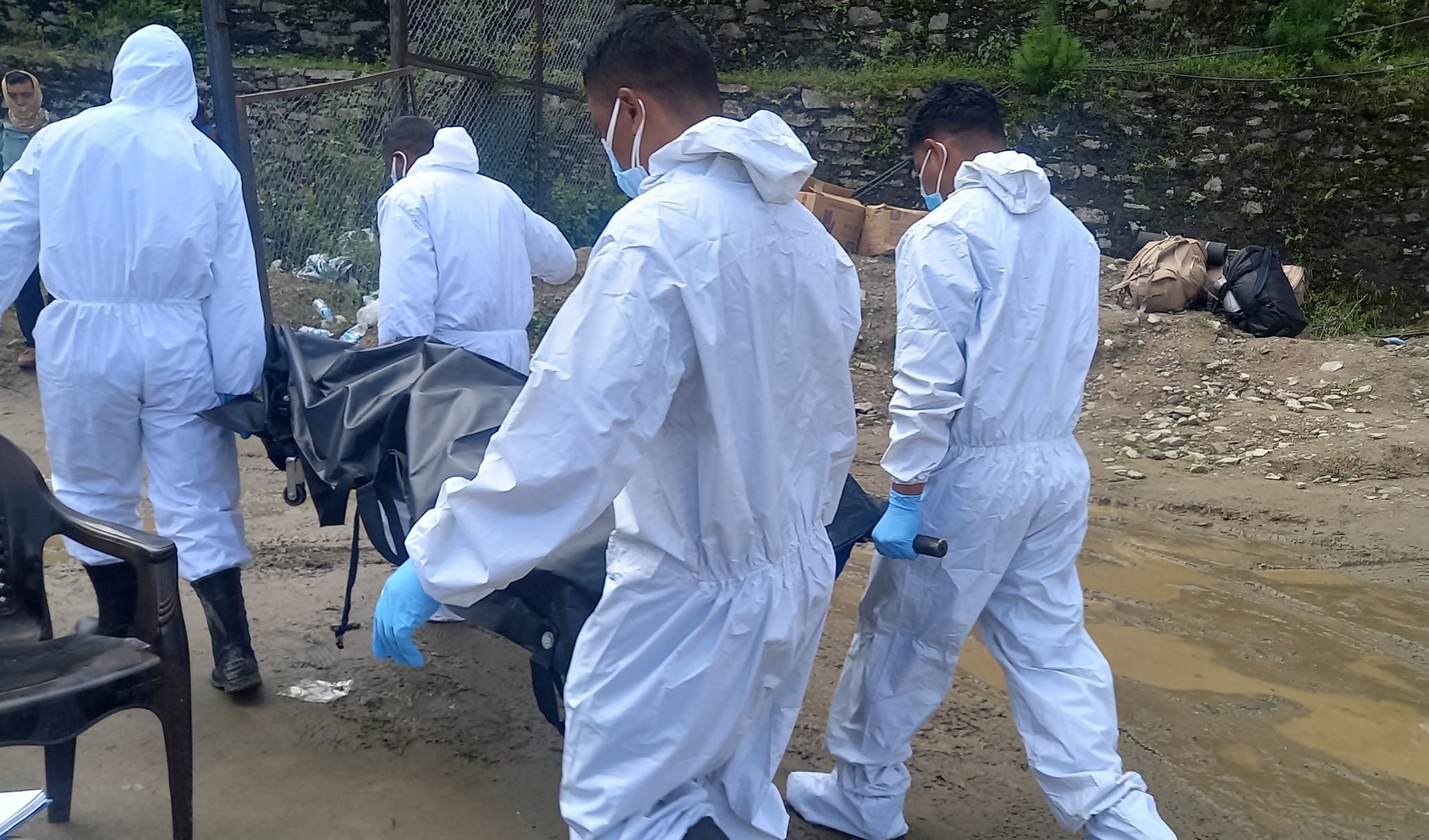 Rasuwa Floods death body